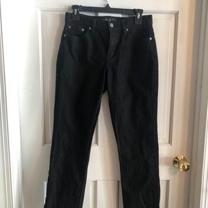 Ralph Lauren LRL black classic straight leg jeans size 4 length approximately 28